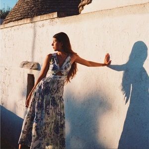 Zara print maxi dress